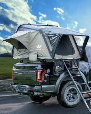 Naturnest Rooftop Tent Hard Shell 2-4 Person Nature Nest Roof Top Tent Hardshell Hard Top Claim Shell Overland Car Roof Rack Top Tents For Jeep SUV Van Pickup Truck Vehicle Trailer Car Camping
