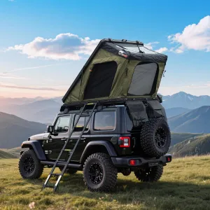 Naturnest Rooftop Tent Hard Shell, Easy Set Up Pop Up Tent for 2 Person Camping, Waterproof Windproof UV-Resistant Blackout Privacy 4 Season Tents for Truck, Jeep, SUV, Van, Trailer - Polaris 2