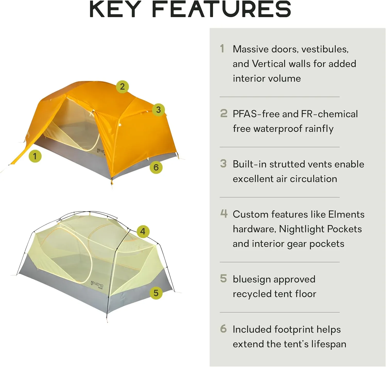 NEMO Equipment Aurora Backpacking Tent & Footprint