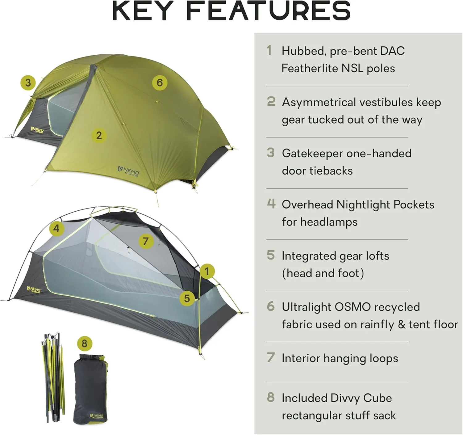 NEMO Equipment Dragonfly OSMO Ultralight Backpacking Tent