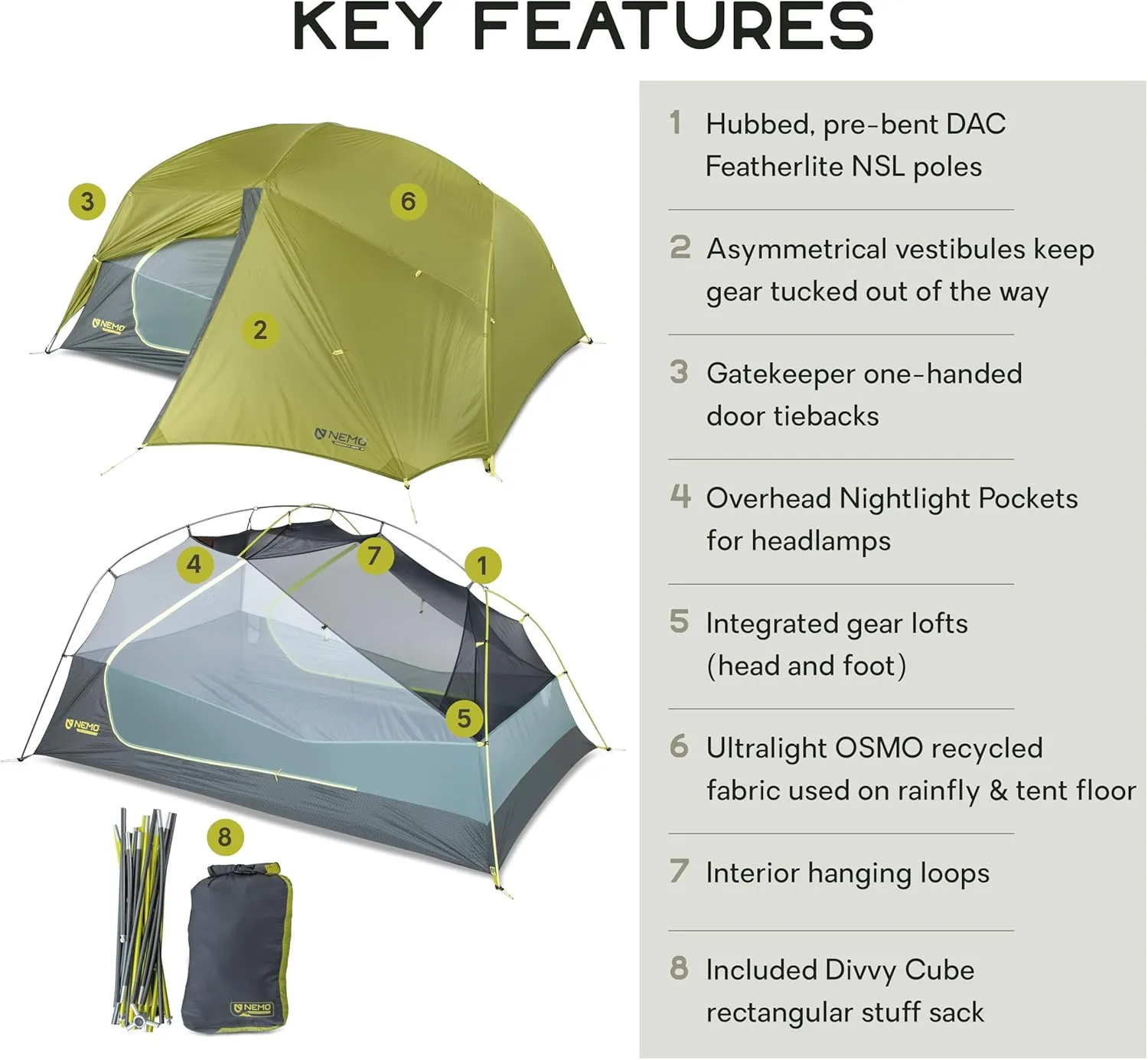 NEMO Equipment Dragonfly OSMO Ultralight Backpacking Tent