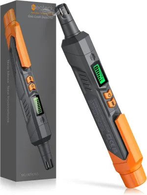 Neoteck Gas Leak Detector Natural Gas Detector with Audible & Visual Alarm, Portable Gas Sniffer to Locate Combustible Gas Leak Sources Like Methane, Propane for Home-Grey