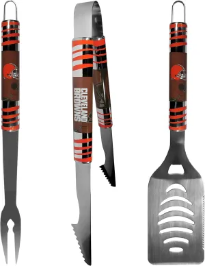 NFL Siskiyou Sports Fan Shop Cleveland Browns Tailgater BBQ Set 3 piece Team Color