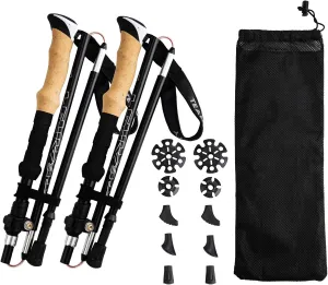Night Cat Trekking Poles Hiking - Walking Sticks 2 Packs Aluminum 7075 Lightweight Foldable Collapsible Adjustable Extendable Backpacking Mountaineering Climbing