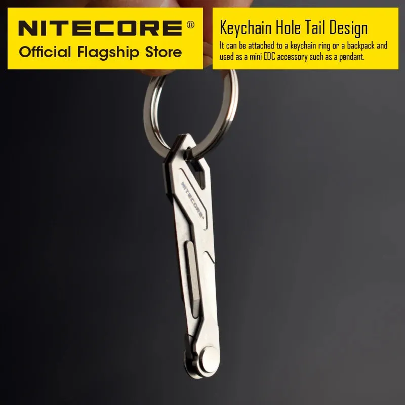 NITECORE NTK05 Mini Titanium Keychain Folding Knife Ultra Light EDC Blade