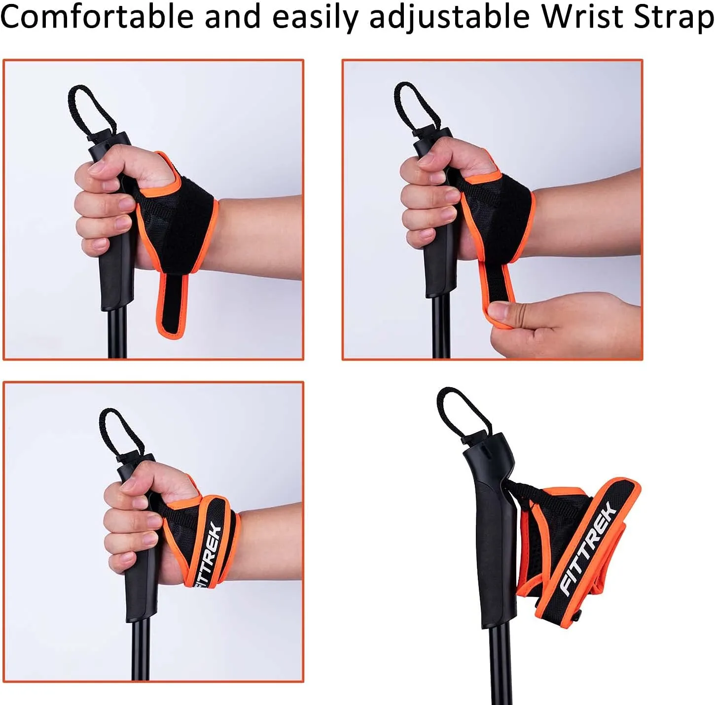 Nordic Walking Poles for Men Women - 2 Pack Aluminum Nordic Walking Sticks - Nordic Poles with Ergonomic Grip Adjustable Ultralight for Hiking, Camping, Trekking, Mountaineering, Backpacking
