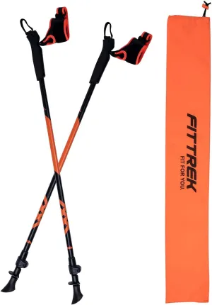 Nordic Walking Poles for Men Women - 2 Pack Aluminum Nordic Walking Sticks - Nordic Poles with Ergonomic Grip Adjustable Ultralight for Hiking, Camping, Trekking, Mountaineering, Backpacking
