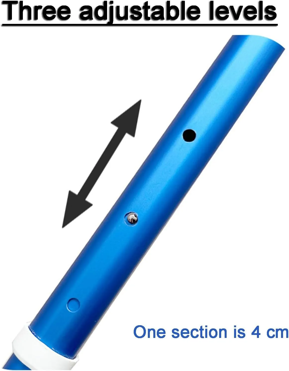 Nordic Walking Poles Telescopic Walking Lightweight T-Handle Hiking Stick Adjustable Dual-Purpose Hiking Poles for Women and Men(Blue,38~105cm)