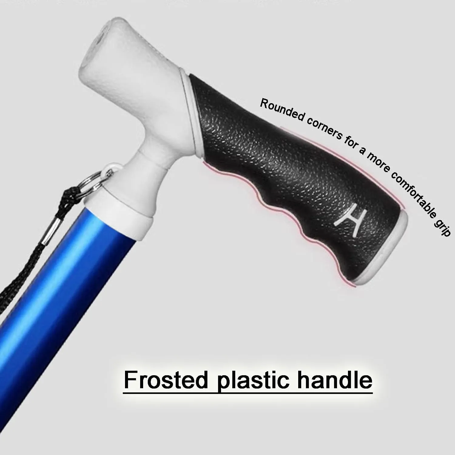 Nordic Walking Poles Telescopic Walking Lightweight T-Handle Hiking Stick Adjustable Dual-Purpose Hiking Poles for Women and Men(Blue,38~105cm)