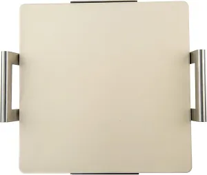 Nordic Ware 14-Inch Square Pizza and Baking Stone, Oven Safe and Grill Safe Cordierite with Stainless Holder