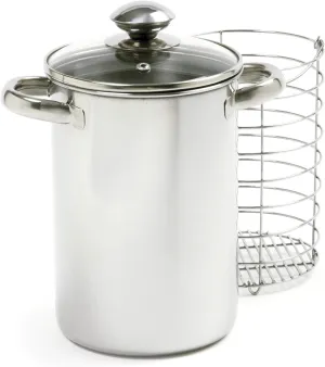 Norpro 573 Stainless Steel Vertical Cooker/Steamer, 3 Piece Set, 10in/25.5cm, as shown