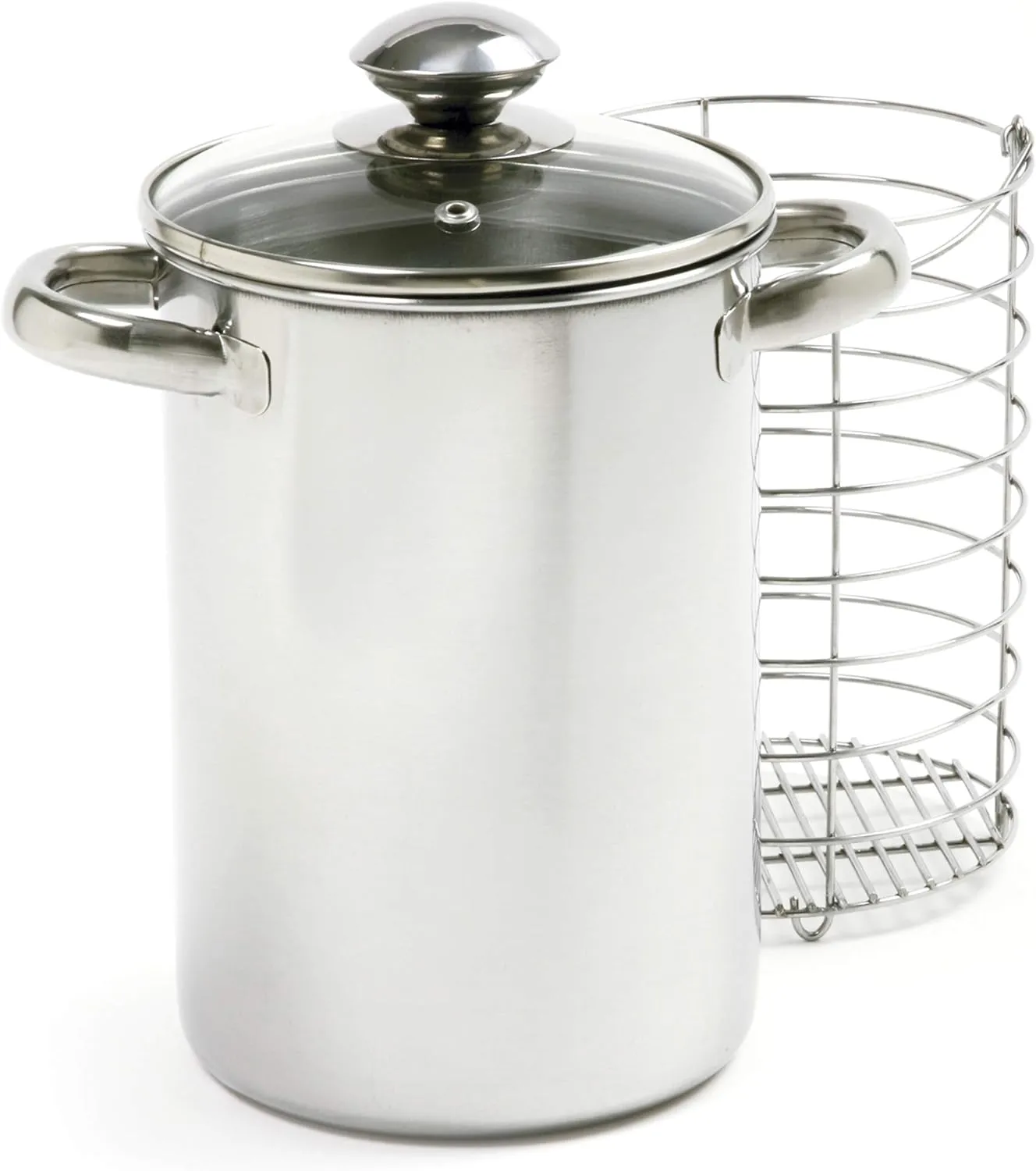 Norpro 573 Stainless Steel Vertical Cooker/Steamer, 3 Piece Set, 10in/25.5cm, as shown