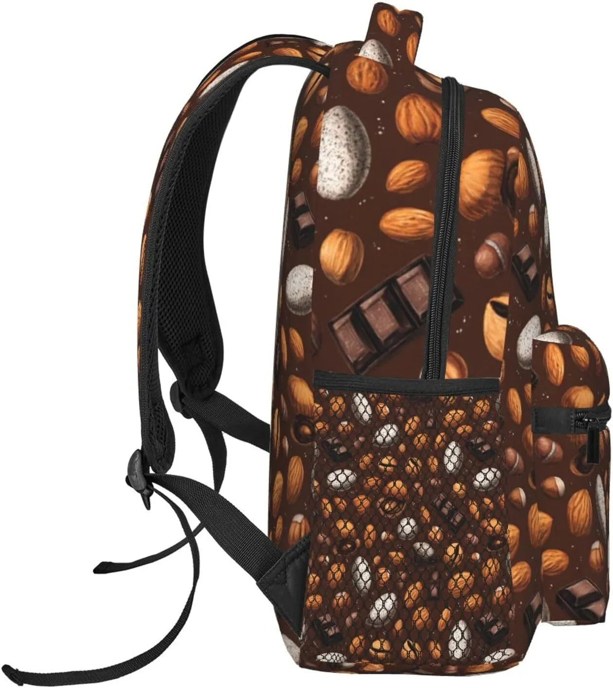 Nuts, Chocolate Portable Backpack For Trekking Office Women/Female