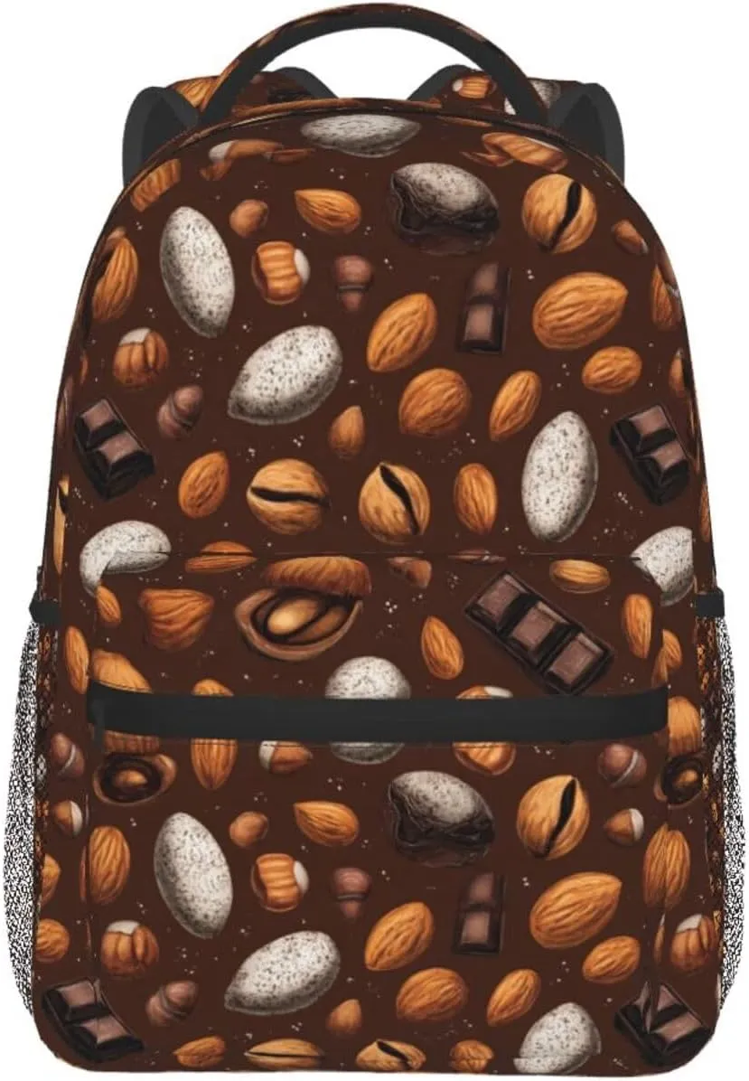 Nuts, Chocolate Portable Backpack For Trekking Office Women/Female
