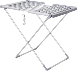 NYASAA Electric Extendable Heated Folding Clothes Dryer with Wings,45-55° Constant Temperature,Max Load 15Kg