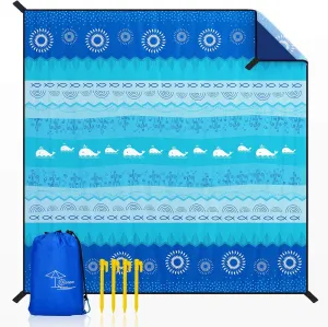 OCOOPA Bohemian Beach Blanket Waterproof Sandproof, 10'X 9' Extra Large, Soft and Durable, Sand Free, Light Weight and Portable, Perfect for Travel Camping, Beach Vacation