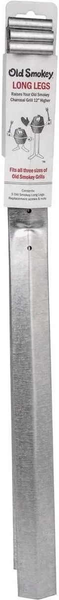 Old Smokey Steel Grill Legs 27 in. H x 3 in. W x 3 in. L
