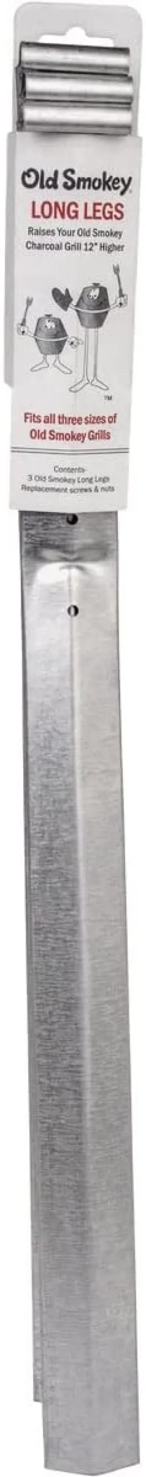 Old Smokey Steel Grill Legs 27 in. H x 3 in. W x 3 in. L