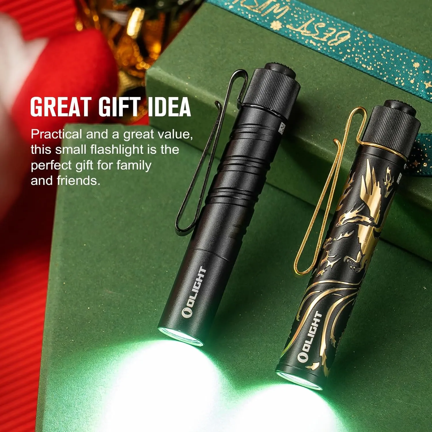OLIGHT I3T 2 EOS Pocket EDC Flashlight, 200 Lumens Compact Bright Handheld Flash Lights, Dual-Output Tail Switch with AAA Battery and Two-Way Pocket Clip for Camping and Hiking (Black)