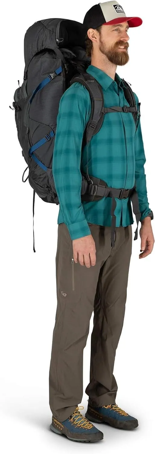 Osprey Aether Plus 70L Men's Backpacking Backpack, Black, S/M