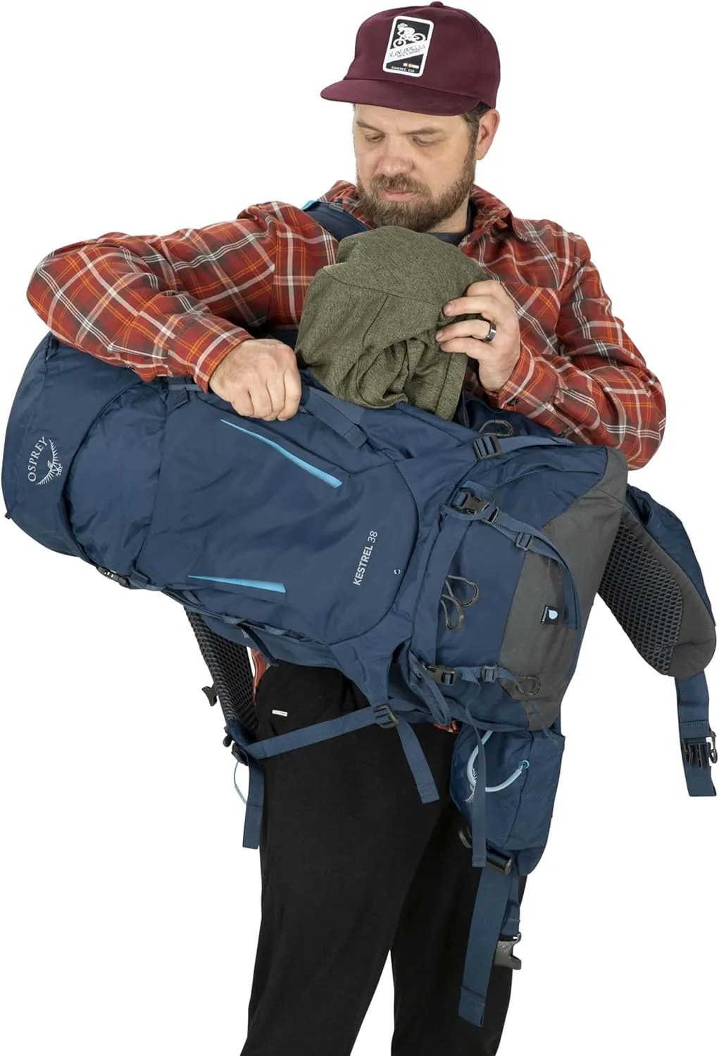 Osprey Kestrel 38L Men's Backpacking Backpack, Atlas Blue, S/M