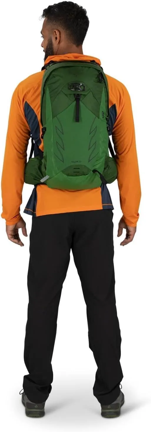 Osprey Talon 22L Men's Hiking Backpack with Hipbelt, Green Belt/Black, L/XL