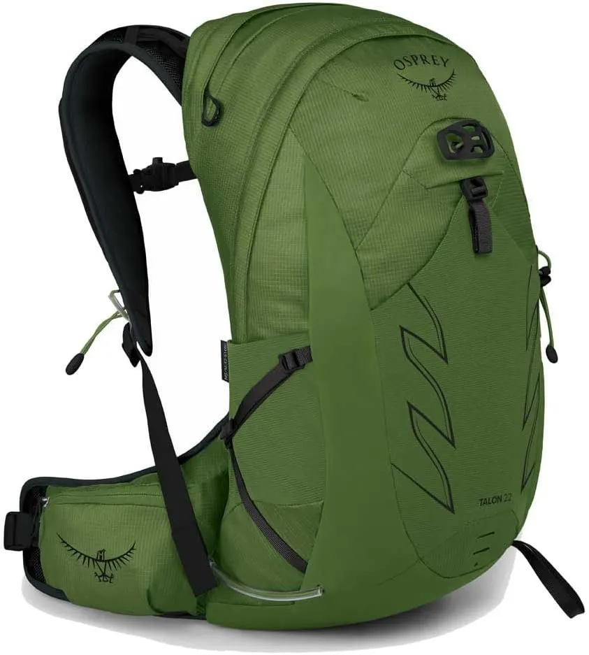 Osprey Talon 22L Men's Hiking Backpack with Hipbelt, Green Belt/Black, L/XL
