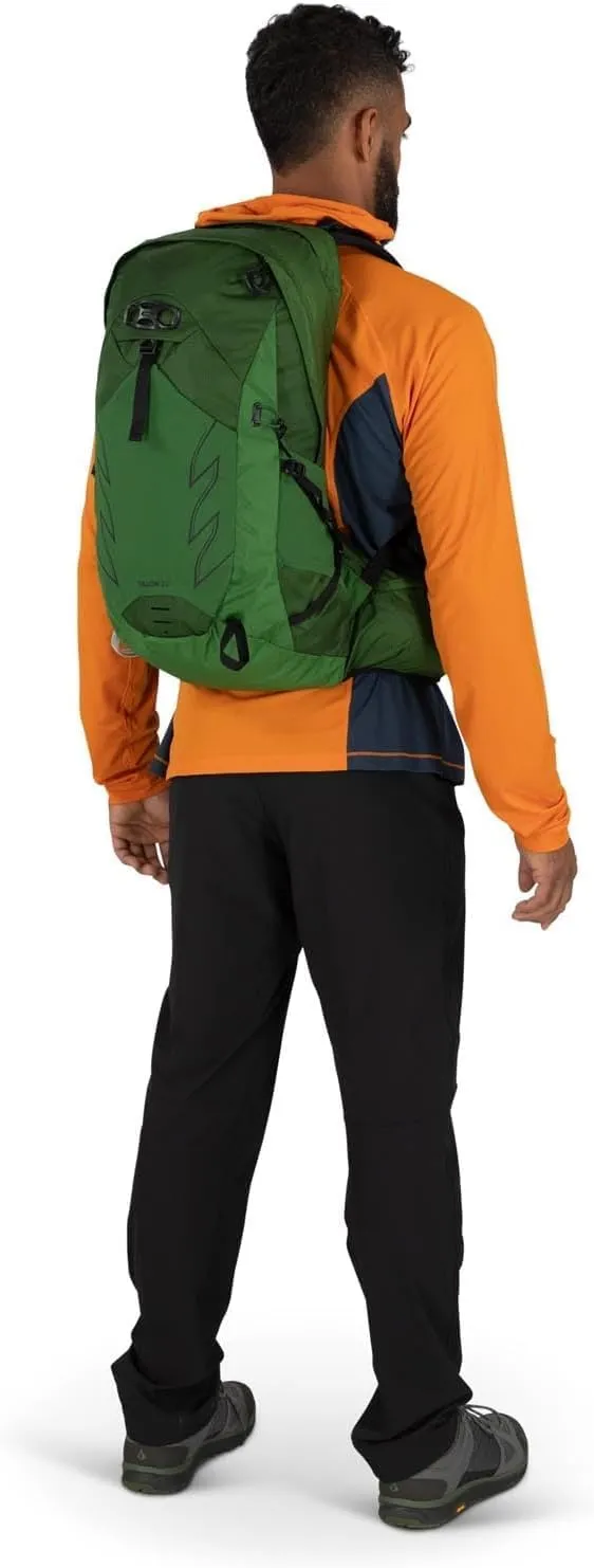 Osprey Talon 22L Men's Hiking Backpack with Hipbelt, Green Belt/Black, L/XL