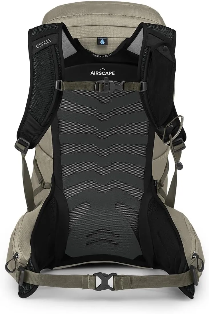 Osprey Talon 26L Men's Hiking Backpack with Hipbelt, Sawdust/Earl Grey, L/XL