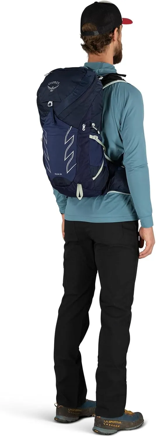 Osprey Talon 26L Men's Hiking Backpack with Hipbelt, Sawdust/Earl Grey, L/XL