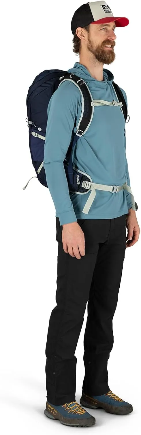 Osprey Talon 26L Men's Hiking Backpack with Hipbelt, Sawdust/Earl Grey, L/XL