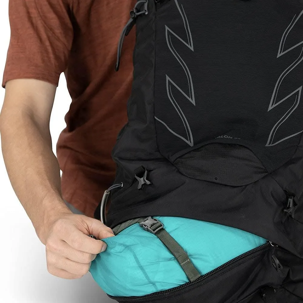 Osprey Talon 44L Men's Hiking Backpack with Hipbelt, Stealth Black, L/XL