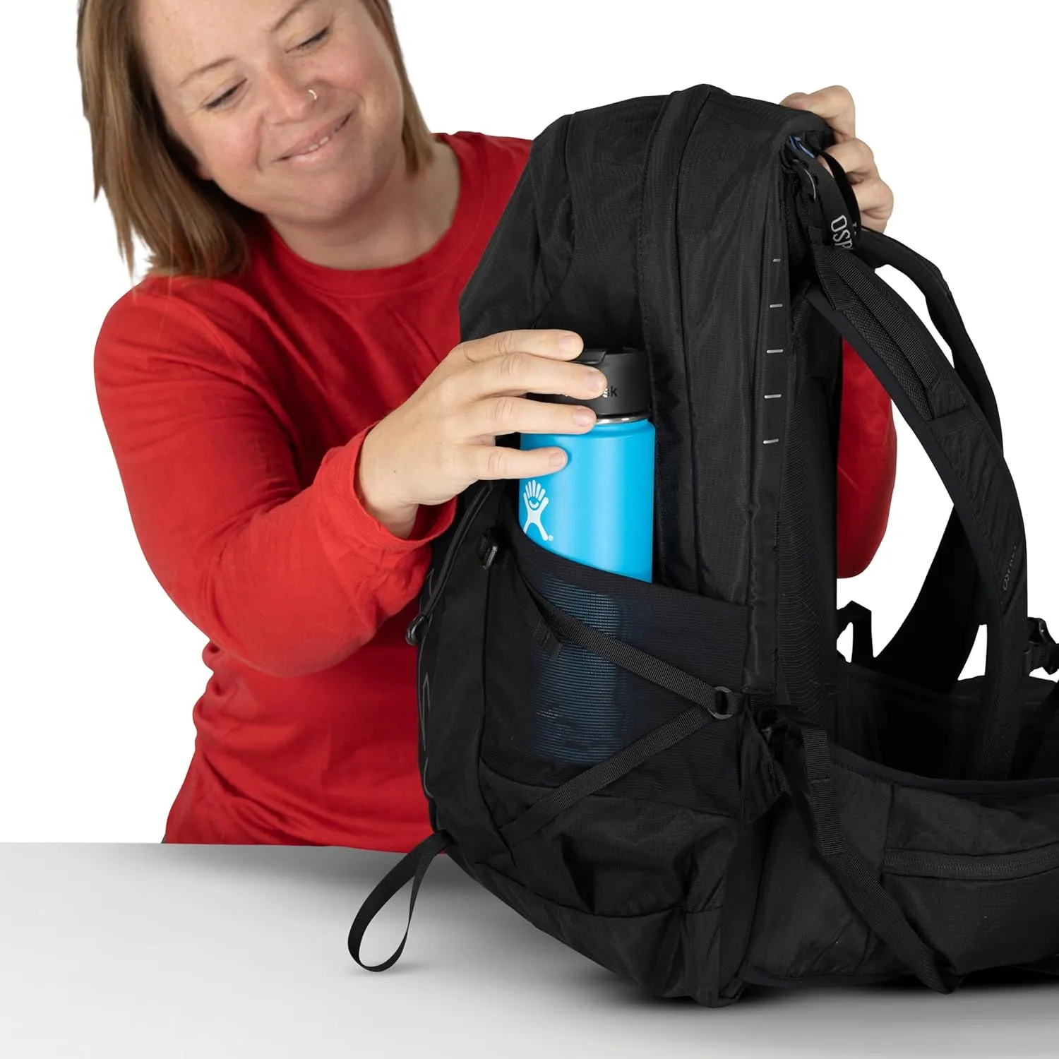 Osprey Tempest 22L Women's Lightweight Hiking Backpack with Hipbelt, Anchor Blue/Atlas, Extended Fit
