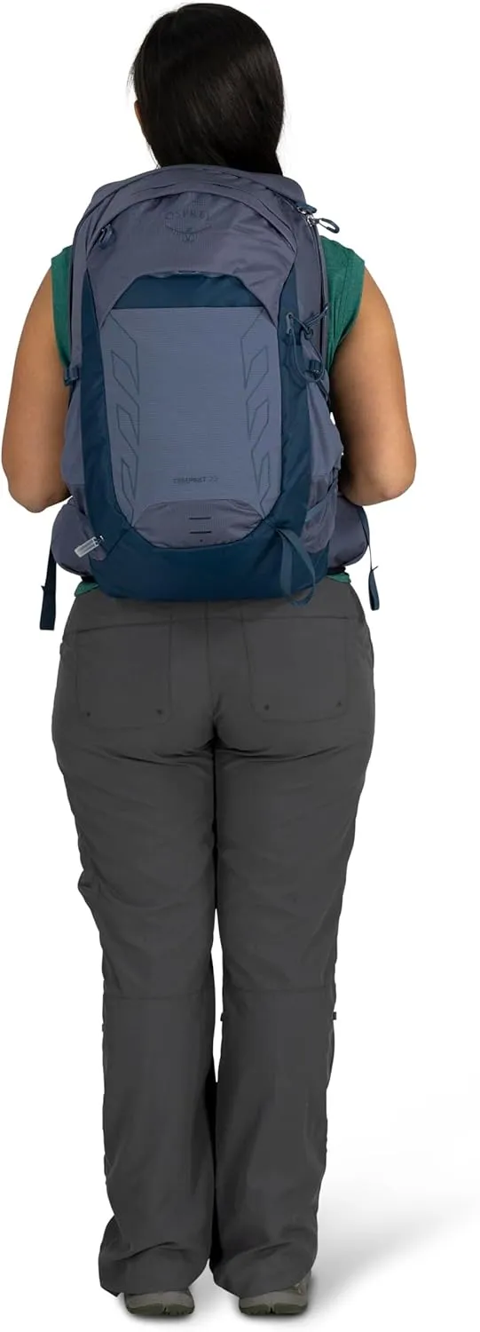 Osprey Tempest 22L Women's Lightweight Hiking Backpack with Hipbelt, Anchor/Blue Atlas