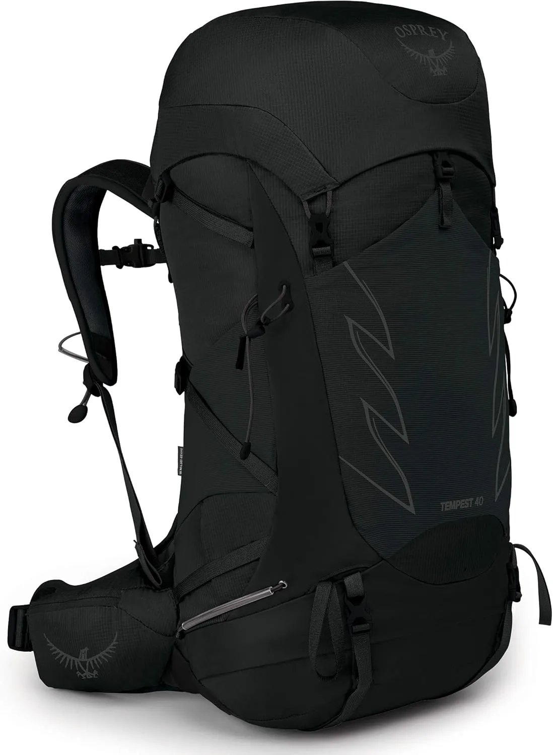 Osprey Tempest 40L Women's Hiking Backpack with Hipbelt, Stealth Black, WXS/S