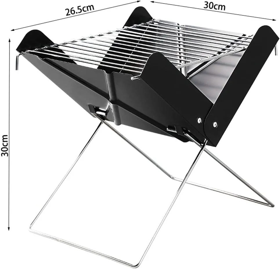 Outdoor Barbecue Oven Camping Folding Barbecue Grill Portable Charcoal Barbecue Rack Grill