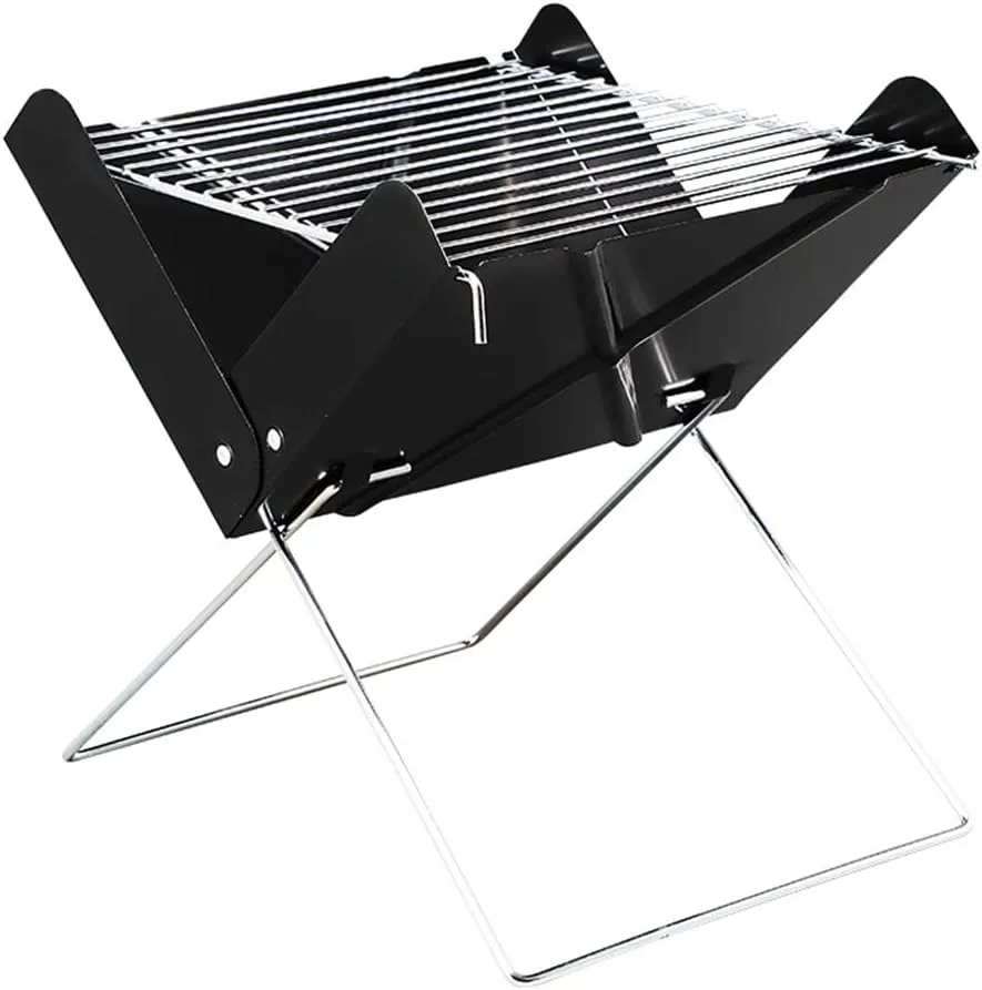Outdoor Barbecue Oven Camping Folding Barbecue Grill Portable Charcoal Barbecue Rack Grill