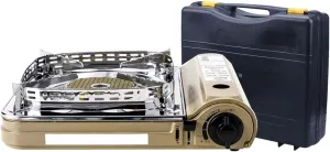 Outdoor Camping Gas Stoves Single Piezo Electric Ignition 2.9KW Portable Butane Stove Field Stove Cassette Stove Gas Portable Butane Stove Gold