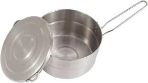 Outdoor Camping Pot 1.5l Portable Grill Stainless Steel Folding Design Mountaineering Cooking Equipment