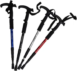 Outdoor Climbing Equipment Poles,Ultra-Light and Ultra-Short Walking Poles Telescopic Crutches for The Elderly Fashionable