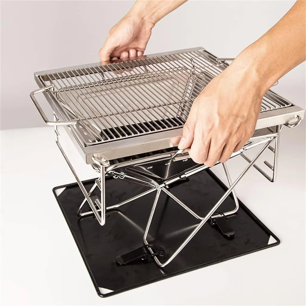 Outdoor Grill Grill 304 Stainless Steel Grill Mesh Folding Grill Grill Grill Extra Lar