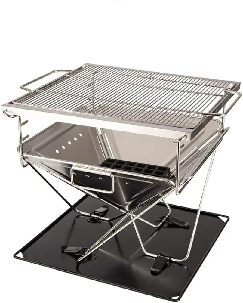 Outdoor Grill Grill 304 Stainless Steel Grill Mesh Folding Grill Grill Grill Extra Lar