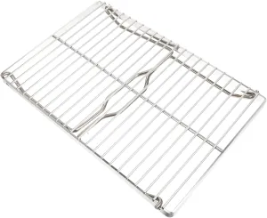 Outdoor Grill Rack Portable BBQ Folding Design Stainless Steel Ideal for Camping and Picnics