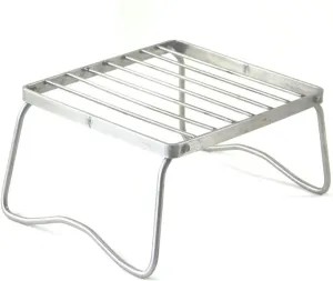 Outdoor Mini Grill Stainless Steel Stove Holder Outdoor Portable Folding Grill(17 * 15.5 * 9.5CM)
