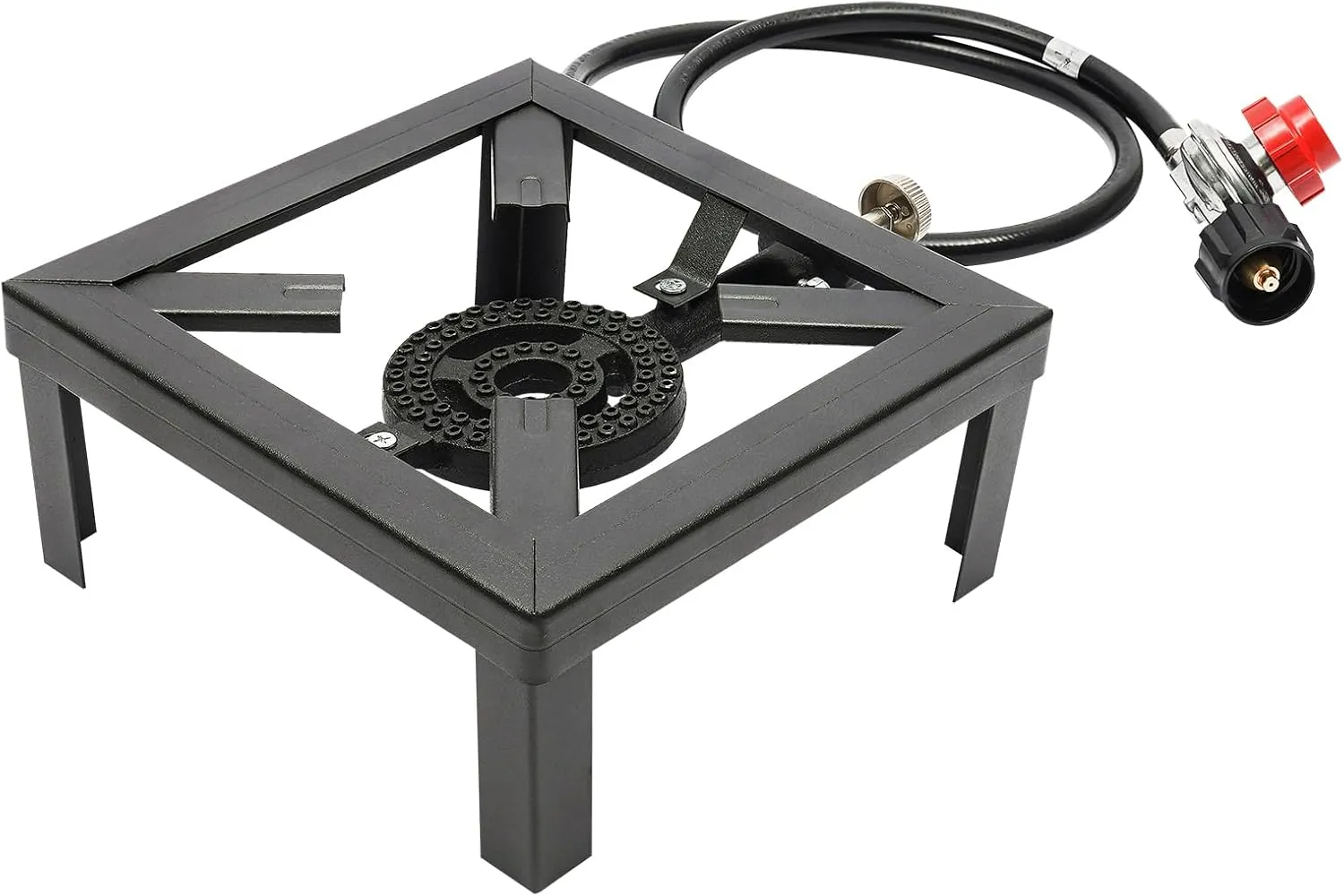 Outdoor Propane Burner Stove Gas Stove, Camping Single Propane Burner, Portable Collapsible Stove Burner W/ 0-20 PSI Adjustable Regulator for Outdoor Backpacking Hiking and Picnic