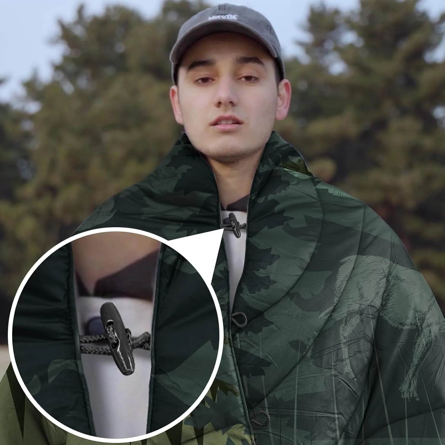 Outdoor Puffy Camping Blanket, Lightweight Windproof Warm Stadium Blanket, Packable Travel Camping Quilt for Cold Weather, Hiking, Backpacking, Sleeping, Hammock, Adventure 78"x 56"