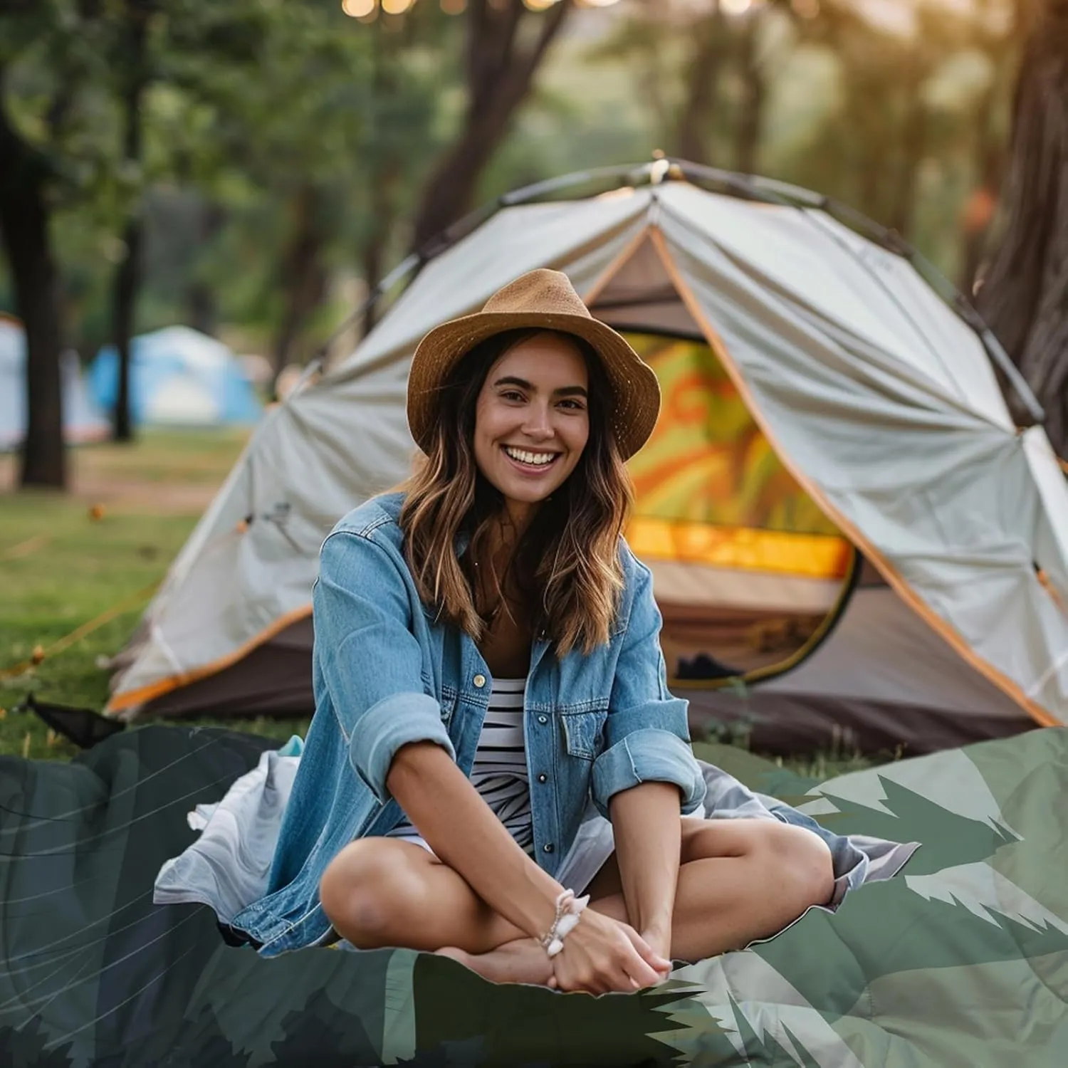 Outdoor Puffy Camping Blanket, Lightweight Windproof Warm Stadium Blanket, Packable Travel Camping Quilt for Cold Weather, Hiking, Backpacking, Sleeping, Hammock, Adventure 78"x 56"