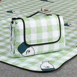 Outdoor Sandproof Waterproof Picnic Blanket, Extra Large 80" x 80" Foldable Machine Washable Mat for Indoor Crawling Blanket (Green)