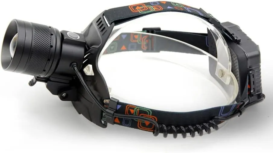 Outdoor Waterproof LED Glare Headlamp,Head Mounted Flashlight,Long-Range Searchlight,for Hiking, Fishing,Climbing,Night Construction