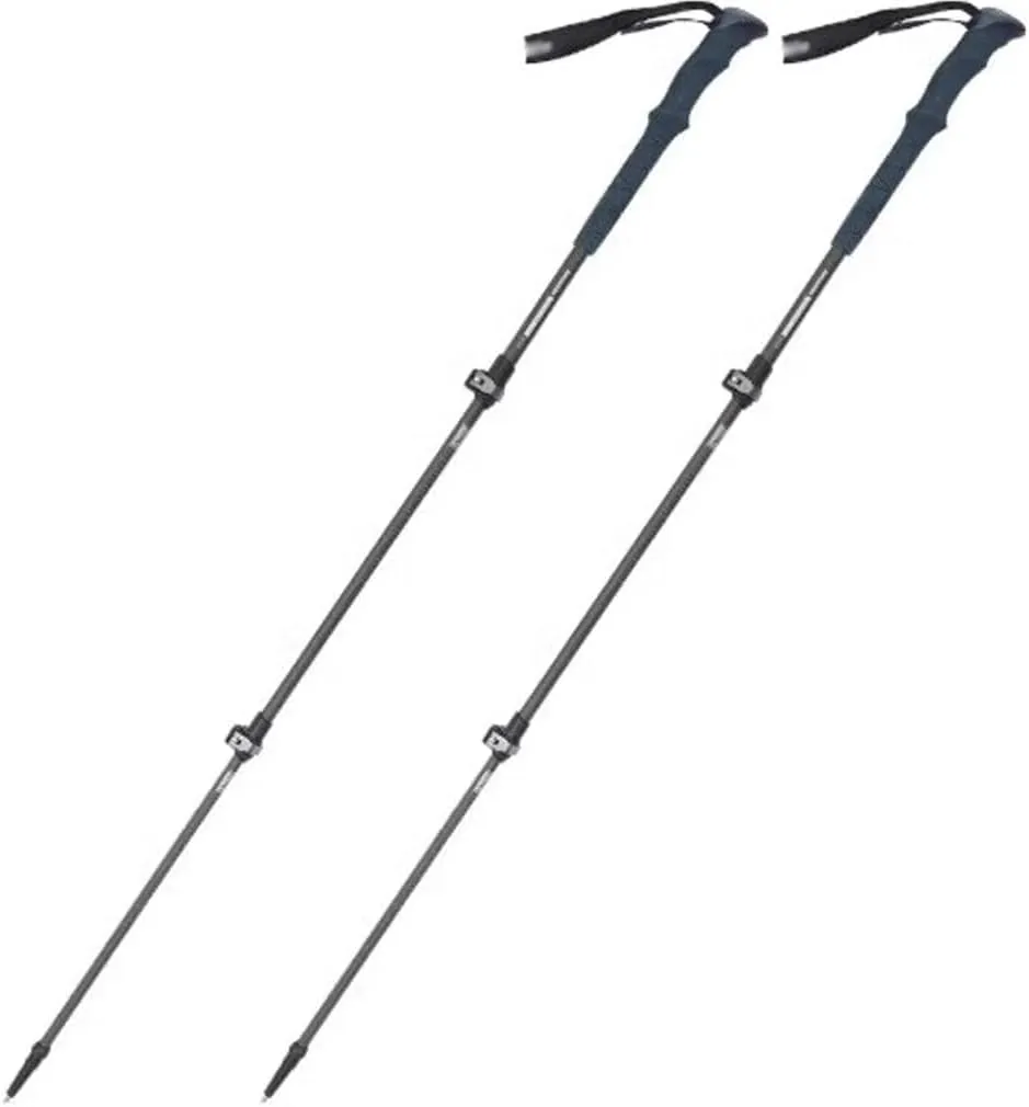 Pair of 2 Walking Sticks for Hiking, Nordic Walking Trekking Poles, Telescopic, Collapsible,Quick Lock System, 7075 Aluminum with EVA Grip